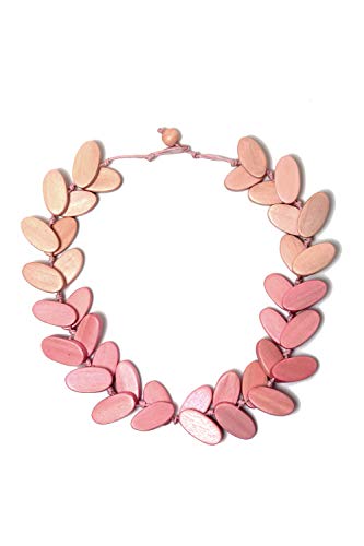 Preisvergleich Produktbild Öko Halskette Rose aus Holzplättchen