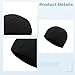 wkao Black Nylon Swimming Cap, Breathable Fabric, Snorkeling Cap, Fits 22.8 in / 58 Cm Heads