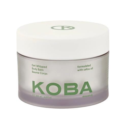 KOBA Get Whipped Body Balm - For Women & Men - Hydrating Firming Balm - Dry to Very Dry Skin - Woody, Floral, Fresh Fragrance - Natural - Vegan - Safou Oil - Olive & Shea Butter - L-Carnitine (200 ml)