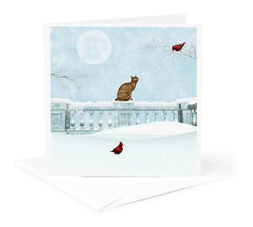 Cartes de vœux hiver et neige lot de 12 pour petits mots de fêtes - 5