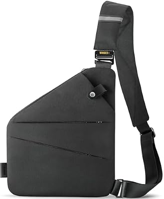 WANDER+ PLUS Anti Theft Crossbody Bag – Black Shoulder Bag for Travel, Sport & Work
