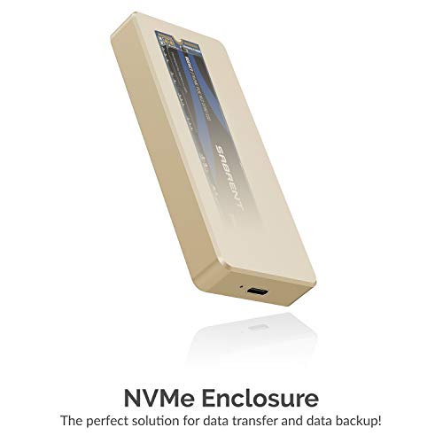 Caja externa USB Type-C para SSD M.2 NVMe de aluminio dorado miniatura 2