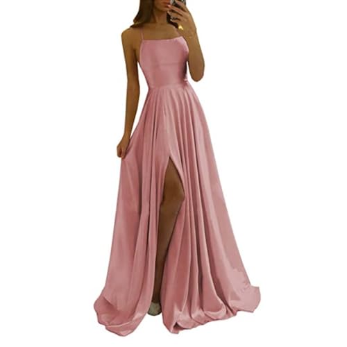 Munweiyu Vestido de noche sin espalda para mujer, vestido de baile de gasa, vestido de cóctel, largo, elegante, largo, vestido de novia, vestido de noche, sexy, vestido de novia, vestido largo de