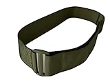 Cinturón de campo táctico militar con gancho y bucle, cómodo, militar, paintball, caza, verde, L