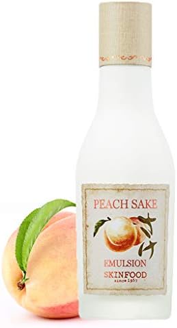 SKINFOOD Peach Sake Emulsion 135ml - Tighten Pores and Sebum Control Skin Moisturizing, Refining & Hydrating Facial Emulsion for Oily Skin - Enlarge Pores Remedy (4.56 fl.oz.)