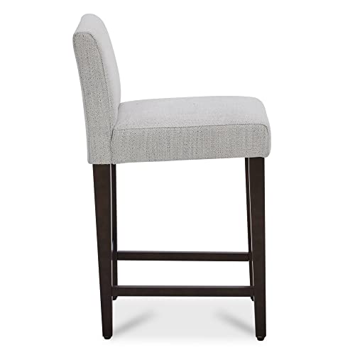 Chita Counter Height Bar Stools Set Of 2, 25" H Seat Height Upholstered Barstools, Fabric In Ivory #TOP5