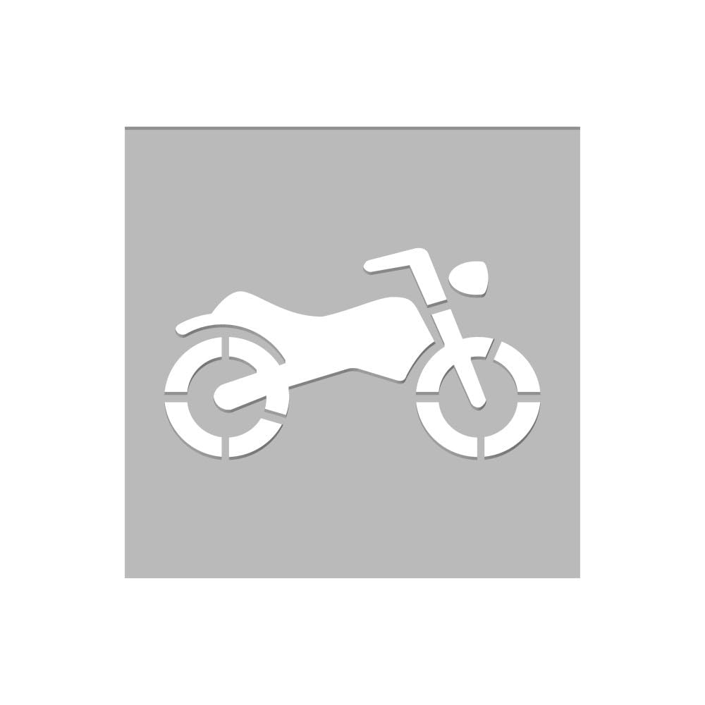Signalétique.biz France - Motorrad-Schablone, Verkehrsschablone, Bodenmarkierung, Markierungsschablone