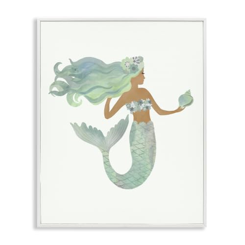 Jade Mermaid Fantasy Character, 16 x 20 Inch Framed Giclée Print