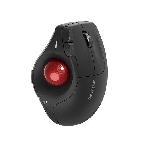 Image of Kensington TB675 Wireless Vertical Trackball Mouse, Ergonomic Design, Rechargeable - Black (K72171WWMY)