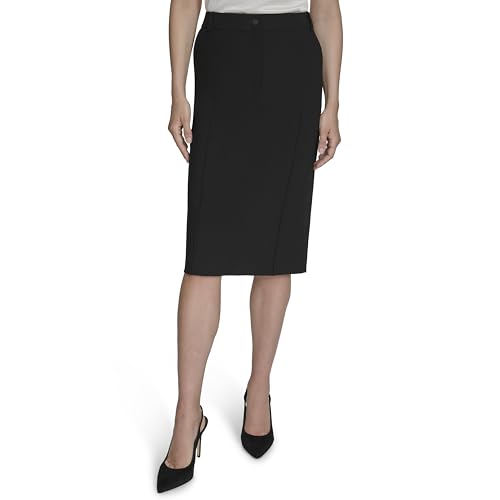 H HALSTON Women's Woven Suiting Pencil Skirt