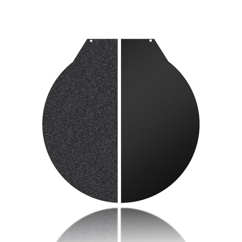 Image of Round 270mm Black Build Plate for Flsun Sr Super Racer /SR /T1 Pro /T1 /QQS Pro, Double Sided Textured PEI+Smooth PEI Flexible Spring Steel Platform Heated Print Bed for 3D Printer