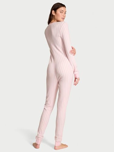 Victoria's Secret Thermal Long Sleeve Onesie, Sleepwear for Women, Pretty Blossom Stripe, L - image 3