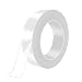 BIGOU Nano Tape Roll Double Sided Adhesive Tape 9.8FT Traceless Washable Nano Tape Stick Grip Gel Reusable Nano Gel Pads for Paste Photos Poster, Fix Carpet Mats