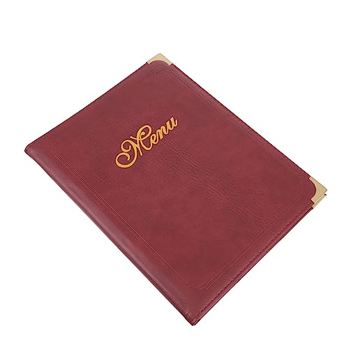 HEALEEP Leather A4 Menu Book Menu Holder Book for Bar Holding Safe Inner Page Design