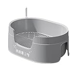 SJJALAKAJA High Fence Dog Litter Boxes Stainless Steel Mesh Frame Small Dog Toilet Urinal Dogs Potty Pet Dog Litter Pan Not Easy to Deform Easy to Clean Large Space for Dog Litter 61x45×26centimetre