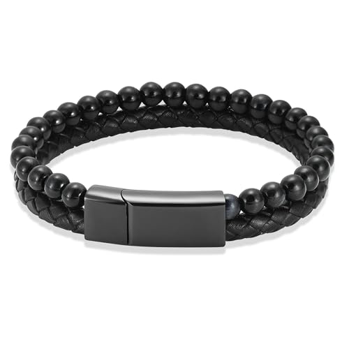 Bracelet pour cendres en cuir tressé : surmontez le manque avec ce médaillon