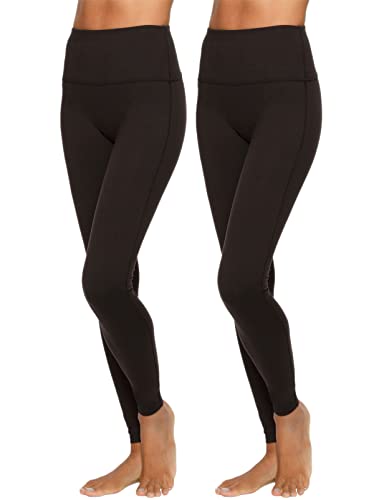 Leggings de cintura alta súper suaves Felina paquete de 2 mallas para mujer