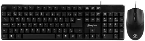 Kit Mouse e Teclado Keytime Minimal Preto USB2.0 KYT00015