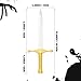 DAYSTART 16'' PU Foam Dagger Prop, Non-Functional Gold Costume Short Sword with Plastic Core for Adult Cosplay, Theater, Stage & Halloween Display