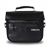 【VINCITA】 BROMPTON ブロンプトン折りたたみ自転車用 防水フロントバッグ 5.4L 自転車バッグ マグネット開閉 X-Cooper Waterproof Front Bag (ブラック)