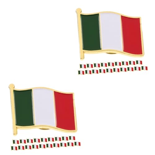 WRITWAA 2 Set Spilla Con Bandiera Italiana Spilla in Metallo Spilla Da Bavero Per Uomo Donna Semplice Ma Elegante Decorazione 20 Pezzi * 2