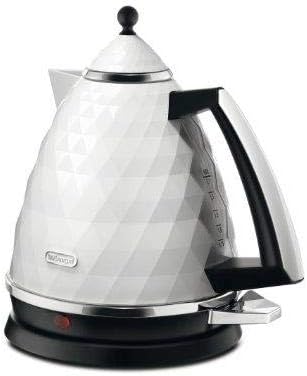 DeLonghi KBJ3001.W Brillante Faceted 1.7L Cordless 3kW Jug Kettle White