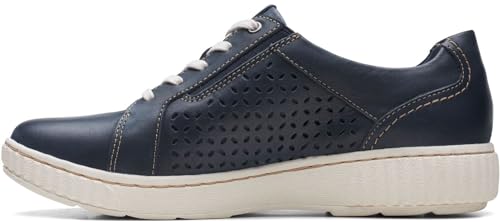 Clarks Collection Women's Caroline Ella Sneaker, Navy Leather, 5 Medium US - image 1
