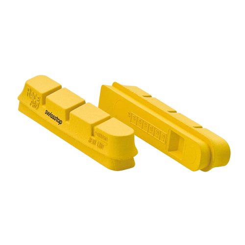 2 Coppie (per una bici completa) di pattini a cartuccia per freni Campagnolo 10/11speed Per cerchi con pista frenante in CARBONIO - mescola Gialla, La mescola di gomma per i cerchi in carbonio. Per la migliore potenza frenante in assoluto (sullasciutto e sul bagnato) e lesatta dosabilità del rallentamento sui cerchioni in carbonio. Assenza di cigolii e usura molto contenuta.
