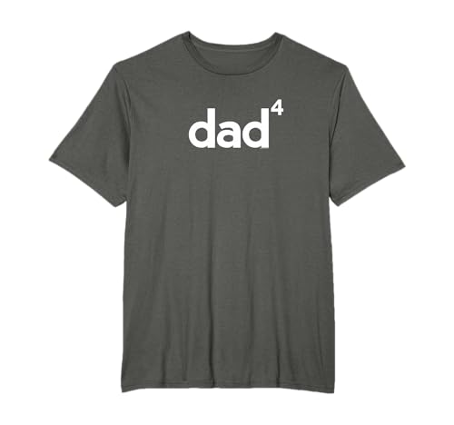 Dad Gifts for Dad | Dad of 4 Four | Gift Fathers Day Math T-Shirt