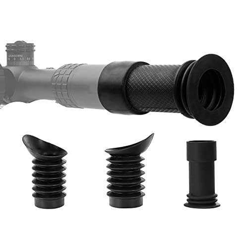Higoo Tactical Universal Rifle Scope Rubber Eyeshade Riflescope Eyepiece Protector Cover 32-35mm/39-42mm (40mm Diameter Angled Mouth)