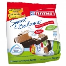 Sweet Balance Mini Milk Chocolate with Stevia 240gr No Sugar