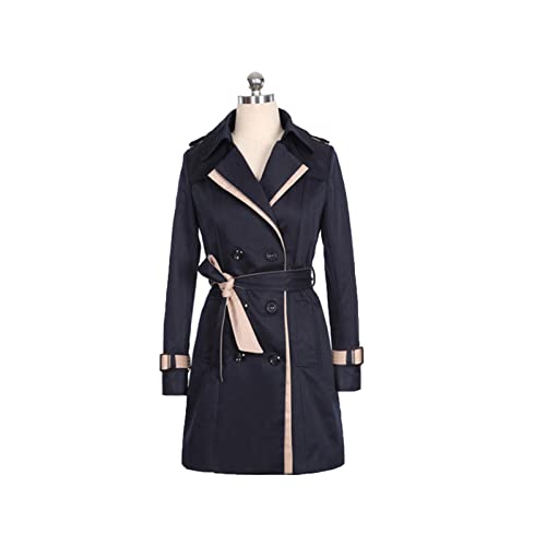 Millie Trench Coat, primavera outono trench coat mulher trespassado médio longo feminino trench coat