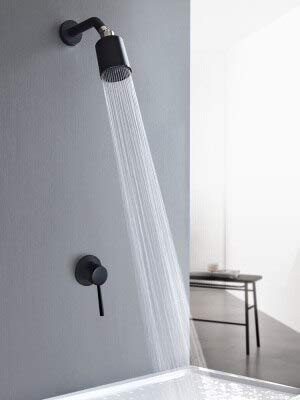 Ensemble de douche de salle de bain noir mat pour une ambiance spa