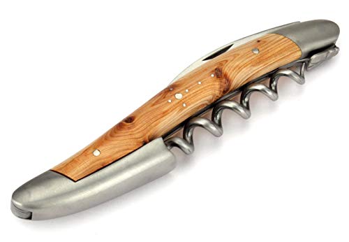 Forge de Laguiole Couteau sommelier - manche en genévrier - tire-bouchon 3 fonctions