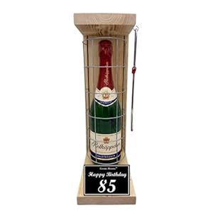 Rotkäppchen Geschenk 85 Geburtstag Geschenke – Rotkäppchen Eiserne Reserve Gitterkäfig incl. Säge – witzige lustige…