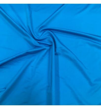 EU Fabrics Lycra Stretchy Fabric | 4 Way Stretch Nylon Upholstery Fabric | Spandex Material for Swimwear Dressmaking by the Metre | Lightweight Ideal for Sports Wear (Turquoise, 1 Metre x 150cm)