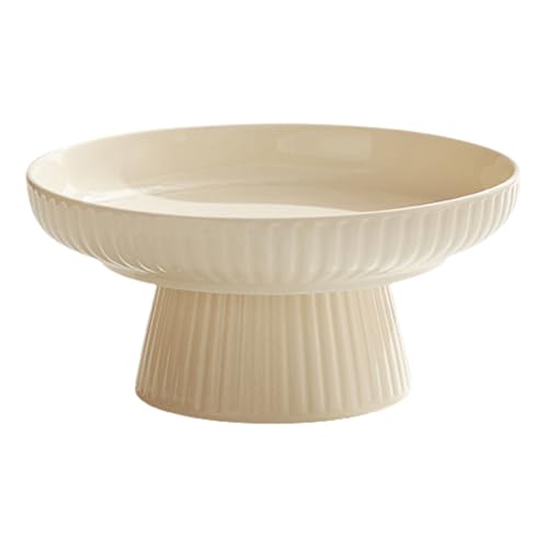 Cammeciso Cuenco para Pastel con Patas,Taza De Postre con Pie,Cuenco Alto Chino,con Superficie Lisa,Adecuado para Reuniones Familiares,Fiestas,Celebraciones,Hoteles,Restaurantes