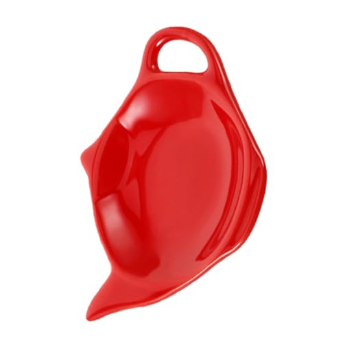DECHOUS Ceramic Teabag Holder Dish Teapot Shaped Decorative Plate for Mug Elegant Tea Bag Rest Saucer for Afternoon Tea and Social Gatherings Easy to Clean
