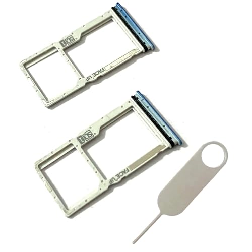 2X Micro SD SIM Card Tray Slot Holder Parts Replacement for Motorola Moto G Play 2024 XT2413 XT2413V with Eject Pin (Sapphire Blue)
