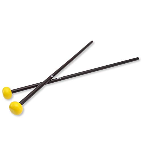 keepdrum XM4 Mallet Mallets Hard 36.5 cm Glockenspiel Xylophone Mallets 1 Pair, black / yellow, XM4 Mallet-Schlägel - Image 2