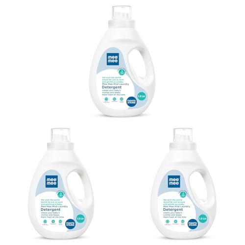 Image of Mee Mee Baby Liquid Detergent 1.5 L | pH Balanced, Free from Harsh Chemicals, Safe for Mother's Hands & Baby's Skin | Anti-Bacterial, Removes Stains & Odor with One Drop, Hypoallergenic | Mild Scent