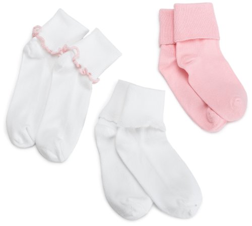 Jefferies Socks Big Girls' Tiny Trim (Pack of 3)
