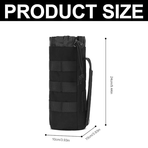 Taktisch Flaschenhalter Molle Flaschenhalter mit Kordelzug Molle Wasserflaschentasche Flaschenhalter Rucksack Tragbarer Wasserbehälter Beutel Tasche für Outdoor-Wandern, Jagd, Camping-Training