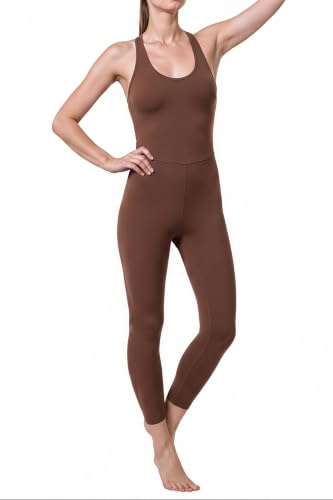 Image of LOVESOFT Workout Jumpsuits for Women Sleevesless Bodycon Backless Unitard