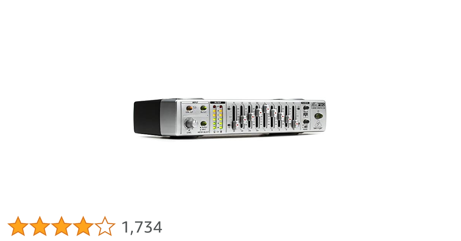 Behringer FBQ800 超コンパクト 9バンドグラフィックイコライザー BEHRINGER FBQ800 V2 9バンド グラフィックイコライザー