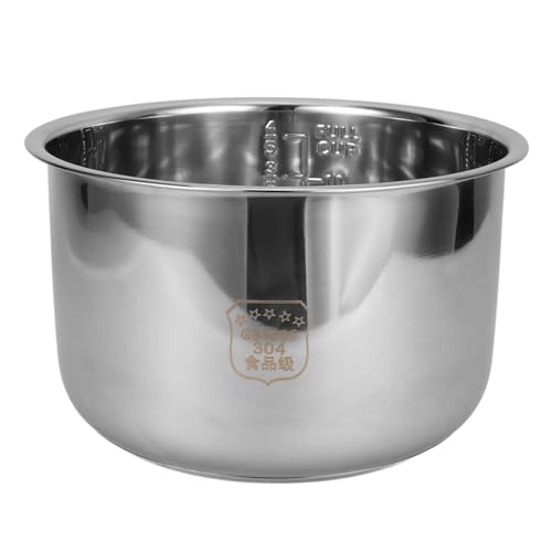 TOGEVAL Olla Arrocera Interior de Acero Inoxidable con Capacidad Cubeta Gruesa y Antiadherente para Cocina Recambio para Olla Eléctrica con Escala Integrada