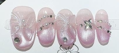 10枚入りネイルシール/人工爪-VS40-SGWGDTY-B295-L