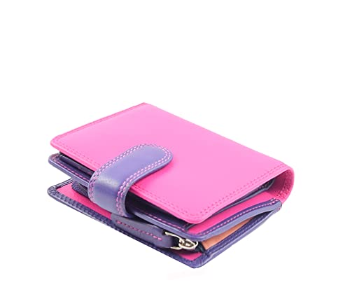 Hol404 Women's Real Leather Wallet RFID Multi Color Medium Size ID Card Holder Banknotes, Berry Multi, Mid Size, Medium Size4