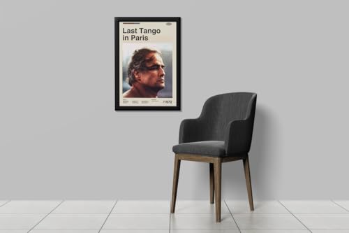 Image of BLINKART Last Tanngo In Paris Movie Poster Frame 8x12 Inch | Premium 300 GSM Paper Wall Print | Mid Century Vintage Film Artwork for Home, Bedroom, Living Room, Office | Framed Photo Decor