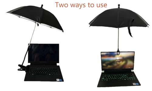 Laptop Sun Umbrella Foldable Laptop sun shade for Working Outside 360-degree Rotation sunshade